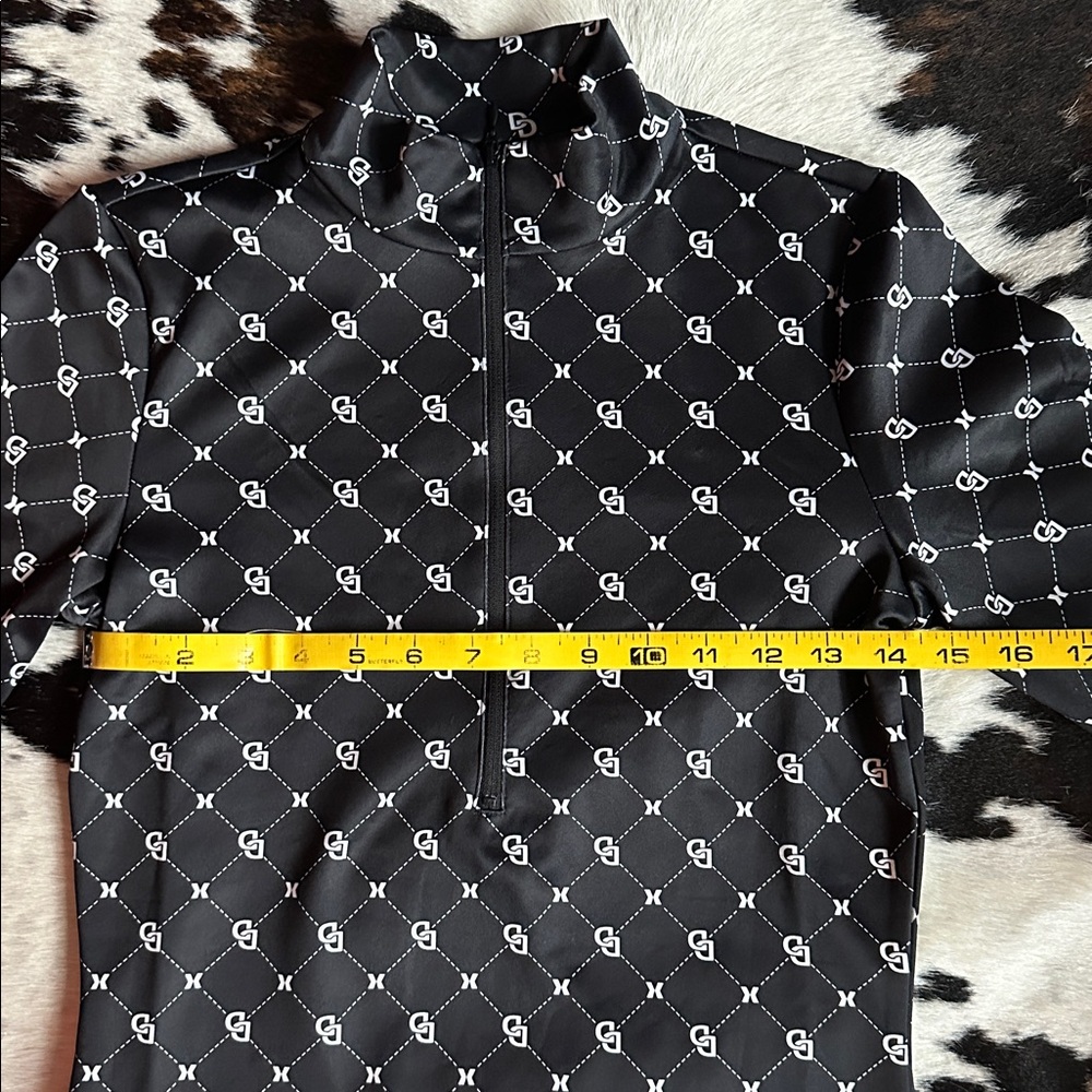 Y2K Divided by H&M Black and White Patterned Bodycon Long Sleeve Mini Dress - Picture 6 of 10